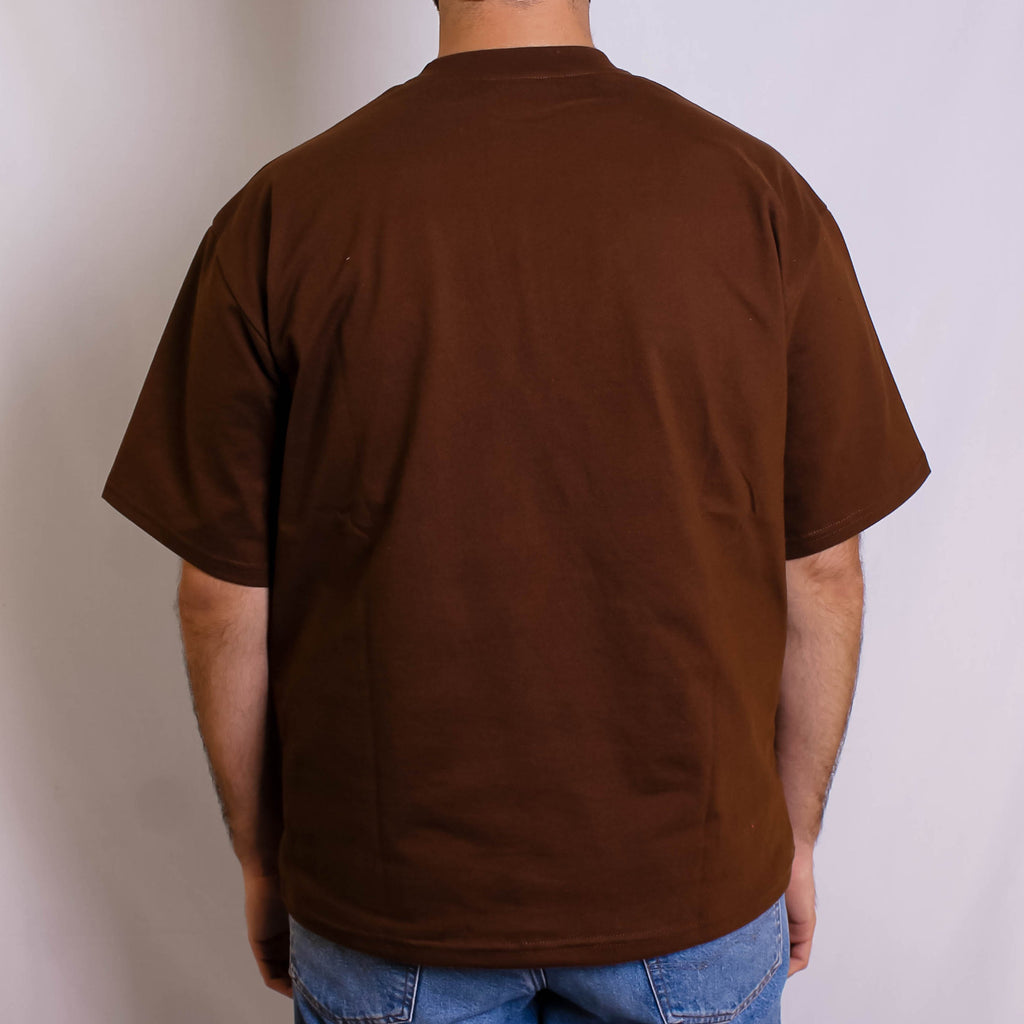 Playera Semioversize Chocolate Unisex 240GSM | 100% Algodón Premium
