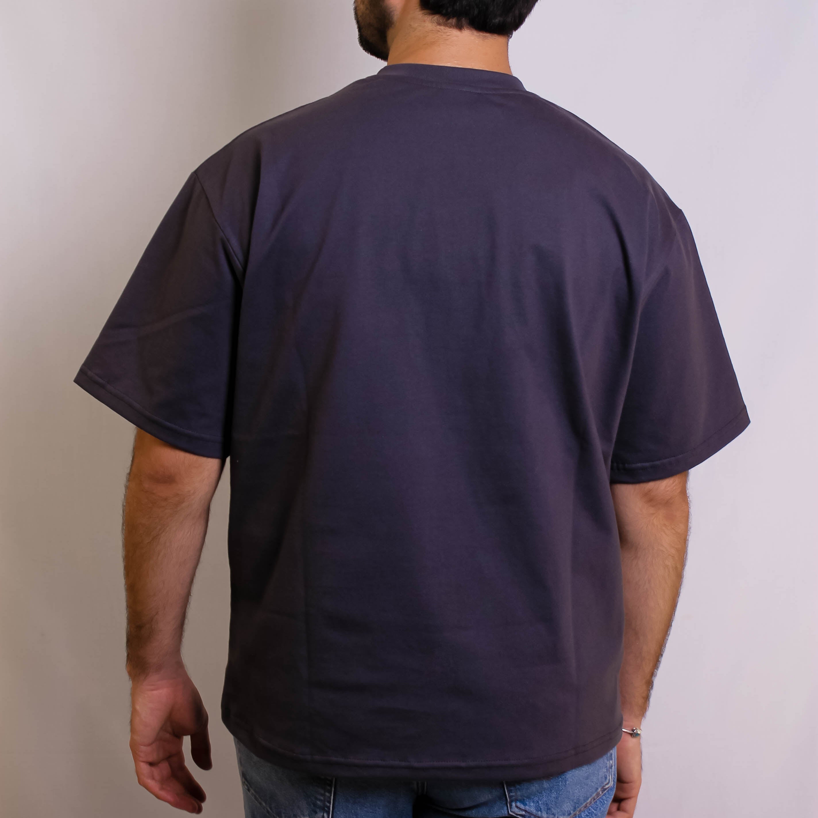 Playera Semioversize Gris Oxford Unisex 240GSM | 100% Algodón Premium