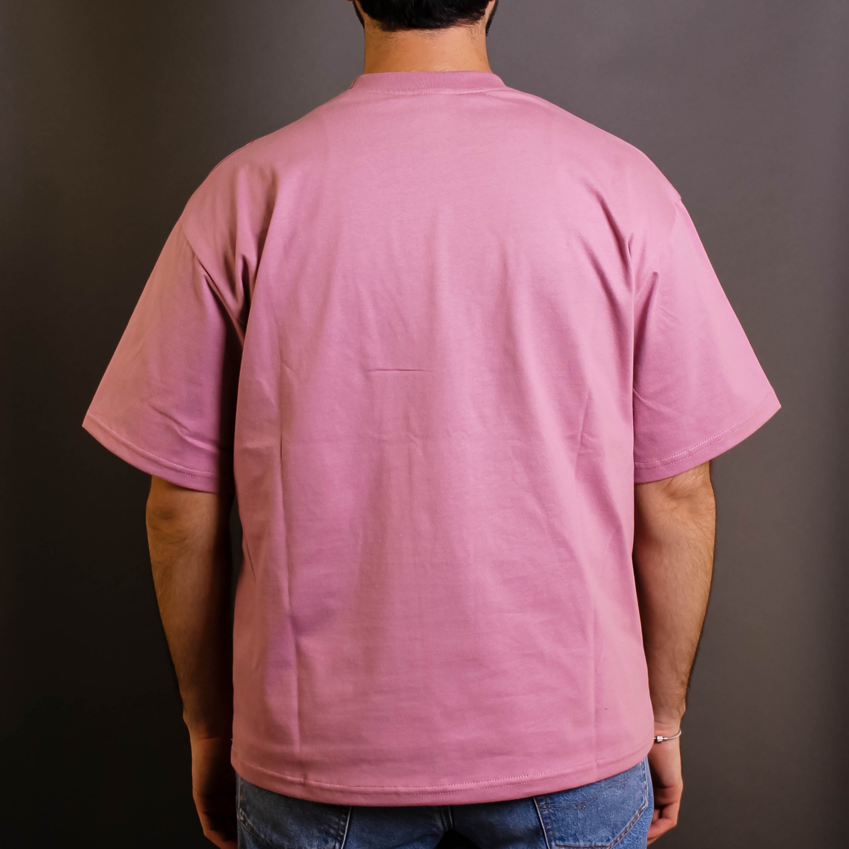 Playera Semioversize Rosa Viejo Unisex 240GSM | 100% Algodón Premium
