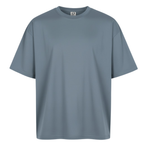 Playera Semioversize Azul Acero Unisex 240GSM | 100% Algodón Premium