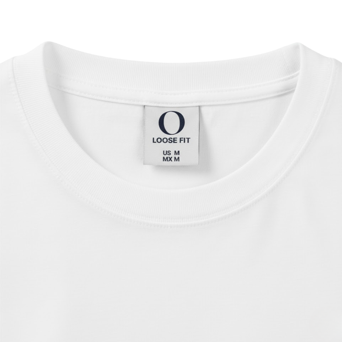 Playera Semioversize Blanco Unisex 240GSM | 100% Algodón Premium