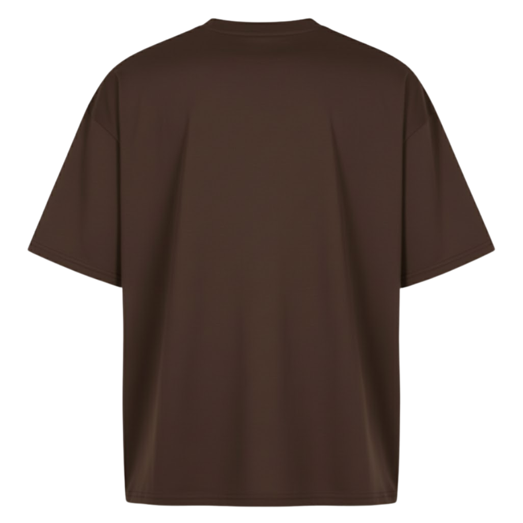 Playera Semioversize Chocolate Unisex 240GSM | 100% Algodón Premium