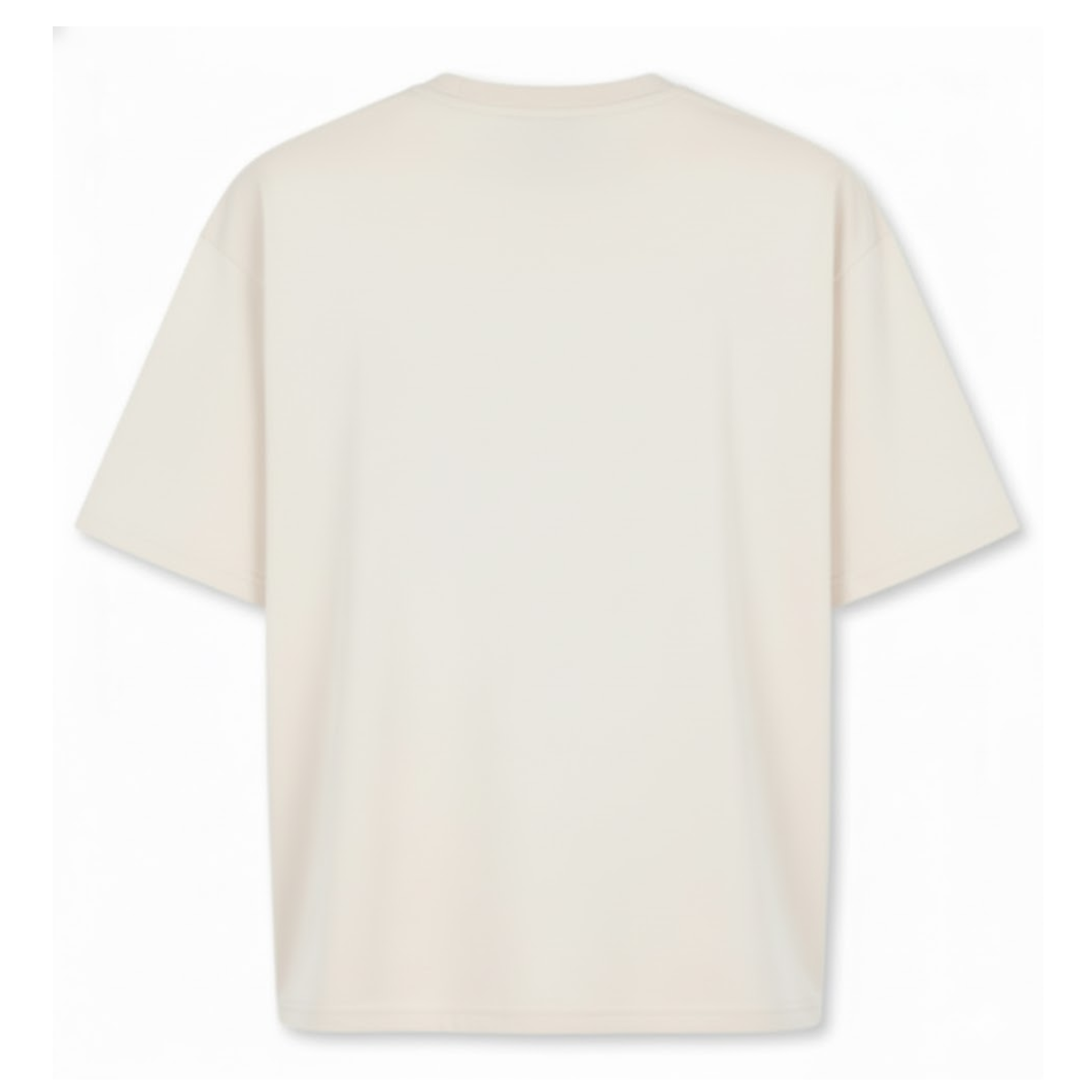 Playera Semioversize Crema Unisex 240GSM | 100% Algodón Premium