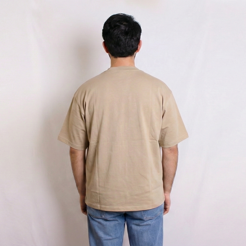 Playera Semioversize Arena Unisex 240GSM | 100% Algodón Premium