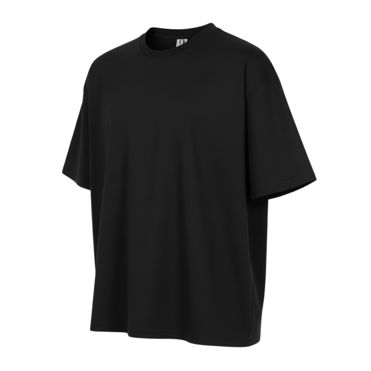 Playera Semioversize Negro Unisex 240GSM | 100% Algodón Premium