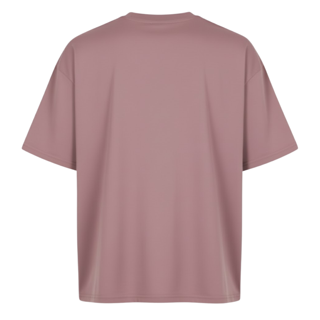 Playera Semioversize Rosa Viejo Unisex 240GSM | 100% Algodón Premium