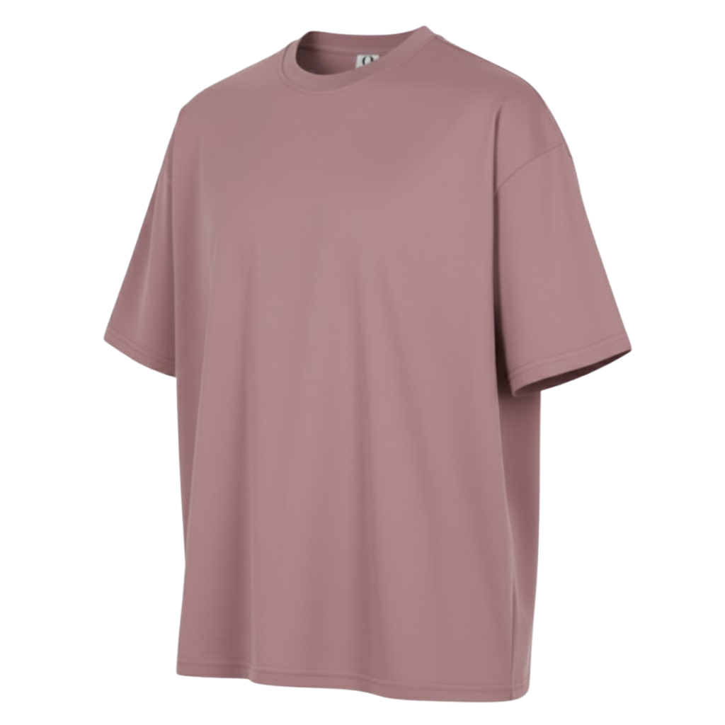 Playera Semioversize Rosa Viejo Unisex 240GSM | 100% Algodón Premium